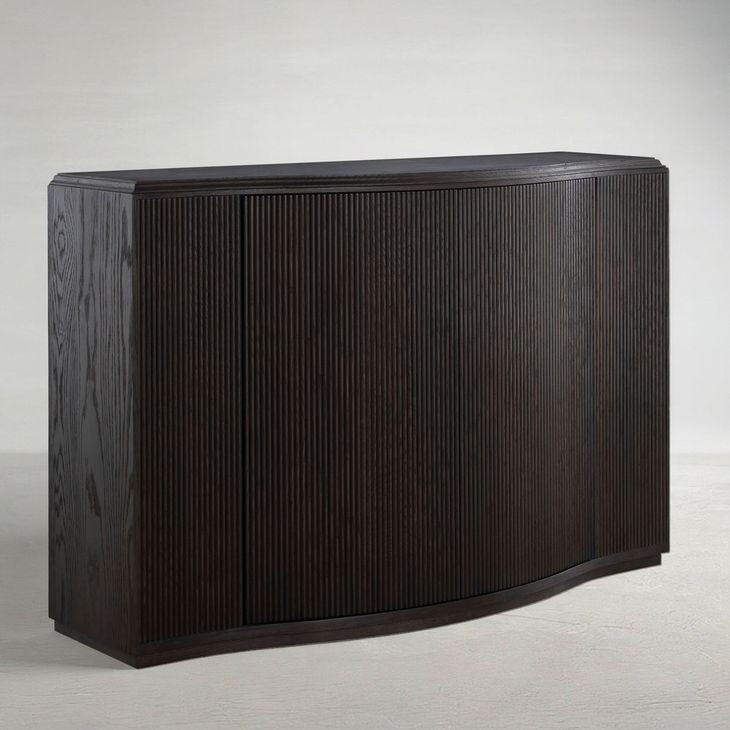 Theodore Dark Stained Oak Rectangular Long Console Table