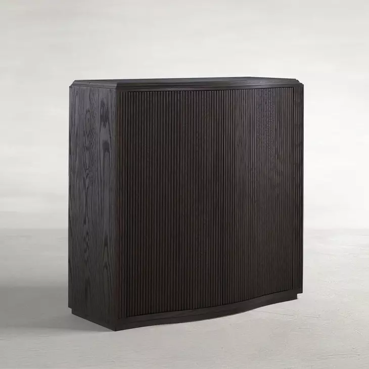 Theodore Dark Stained Oak Rectangular Short Console Table