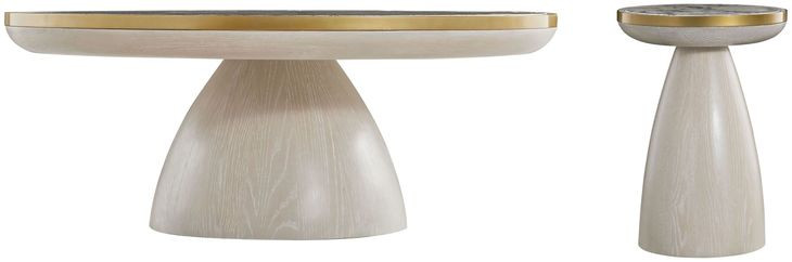 Cain Cerused Light Natural Occasional Table Set