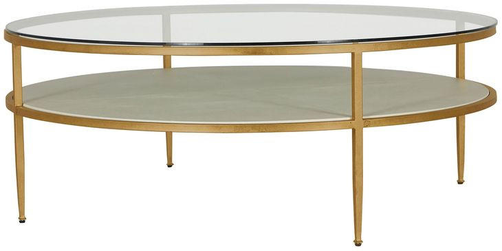 Constance White Round Glass Top Cocktail Table