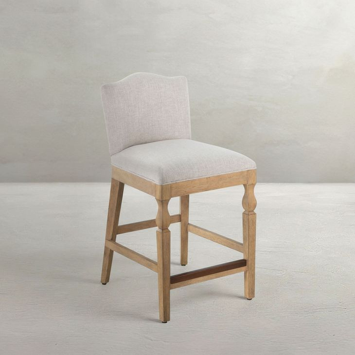 Gaston Slipaway Sand Performance Fabric Counter Height Stool