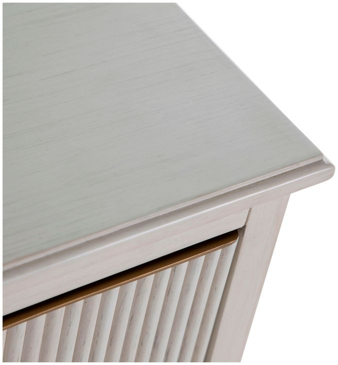 Riggs Stained Gold and Distressed Antique White 3 Drawer Chest