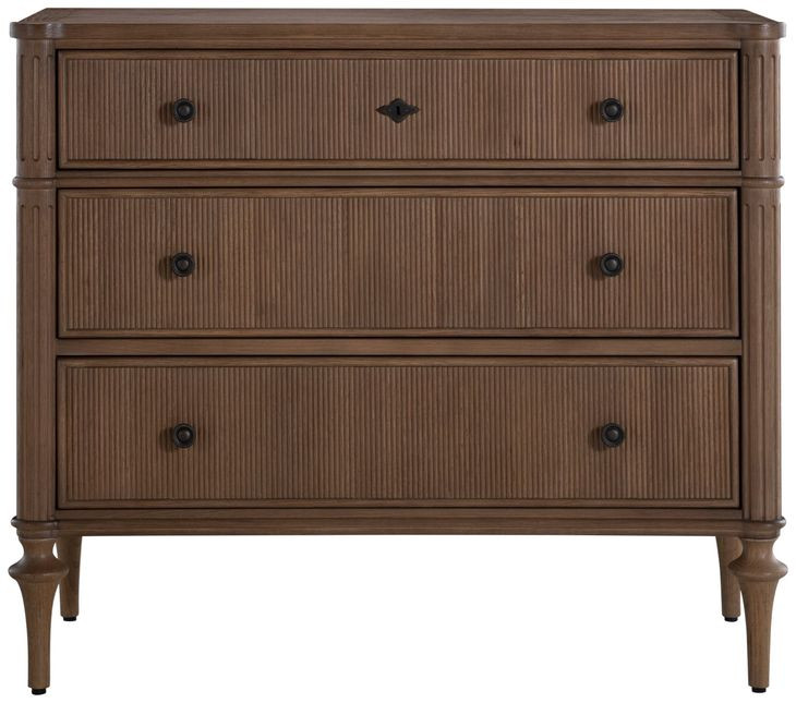 Andrea Satin Oak 3 Drawer Chest