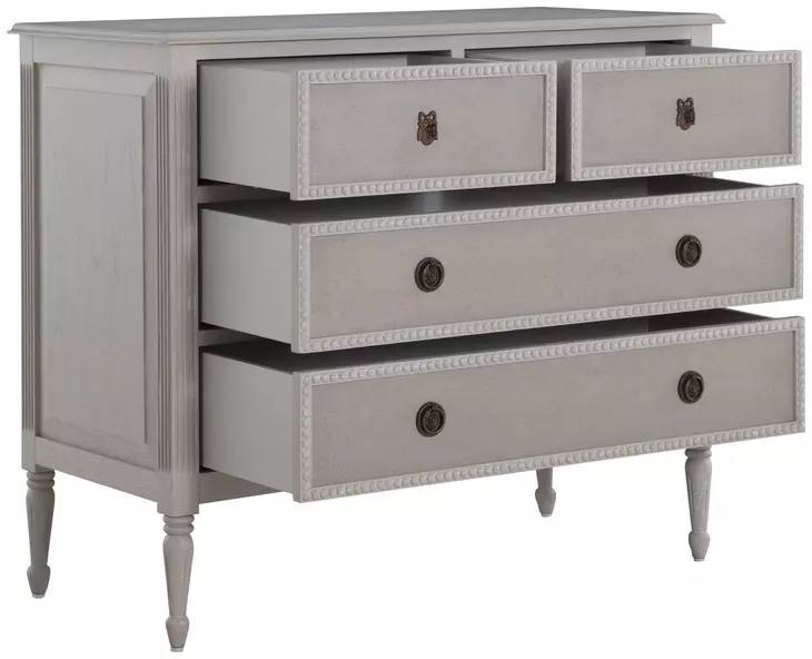 Caroline Cerused White Panel Bedroom Set
