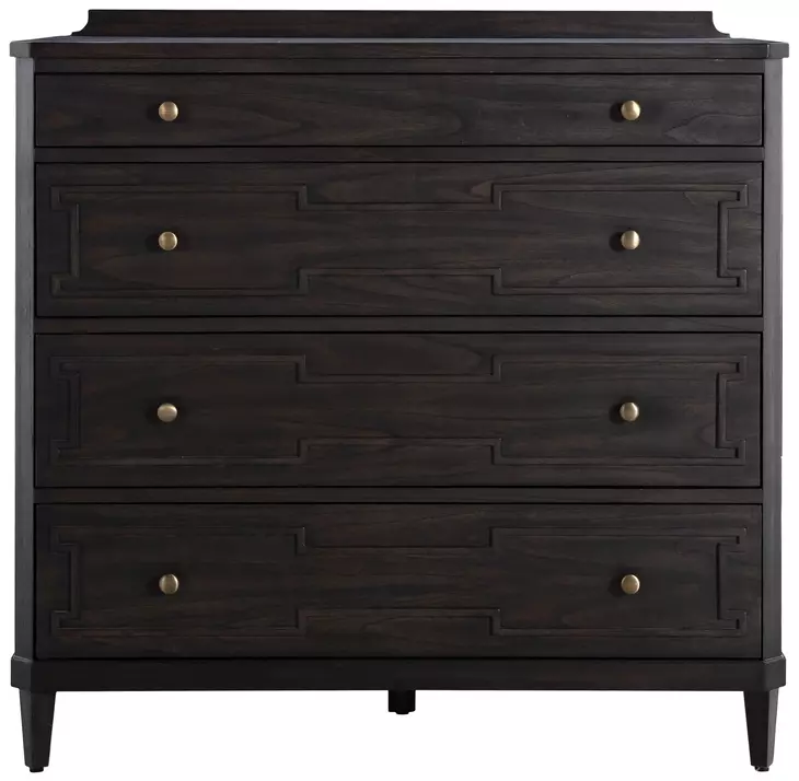 Glenwood Cerused Brown and Agros White 4 Drawer Chest