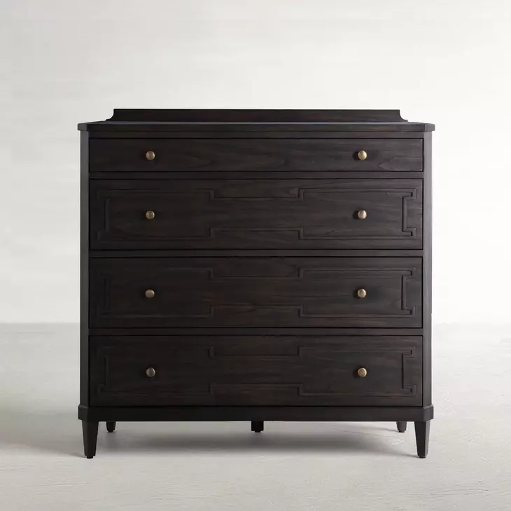 Glenwood Cerused Brown and Agros White 4 Drawer Chest