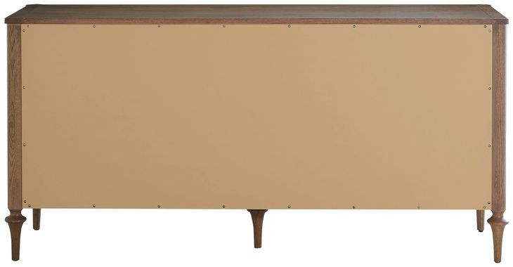 Andrea Satin Oak 6 Drawer Dresser