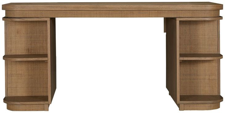 Elsa Blonde Natural 64" Executive Desk