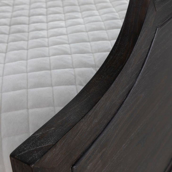 Alexandra Cerused Forest Black King Panel Bed