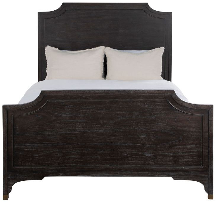 Alexandra Cerused Forest Black Queen Panel Bed