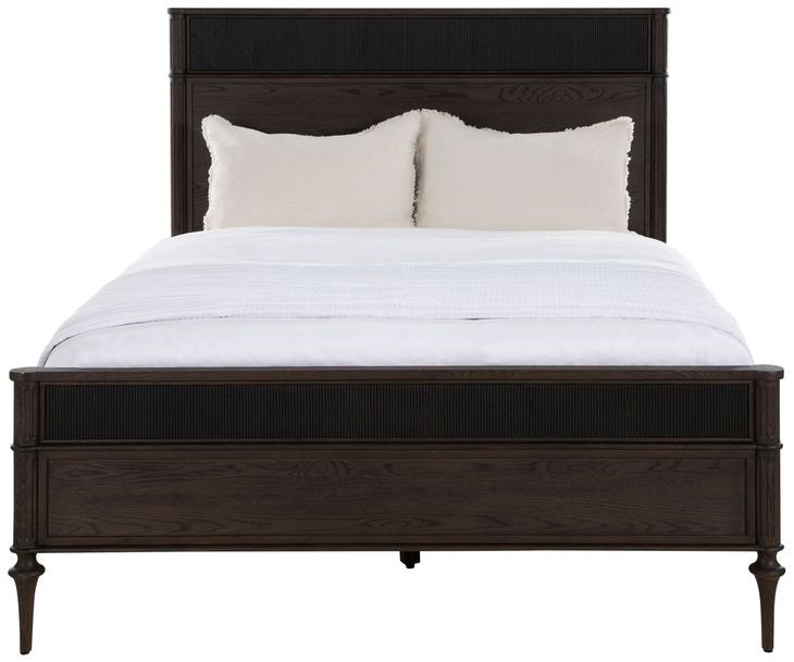Andrea Dark Stained Oak Panel Bedroom Set