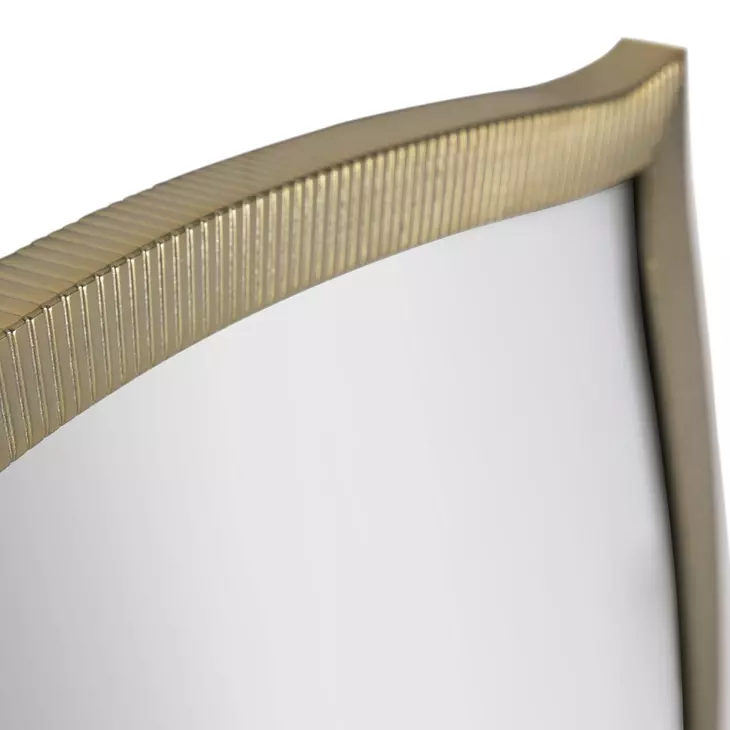 Cassara Brushed Brass Arched Vanity Mirror