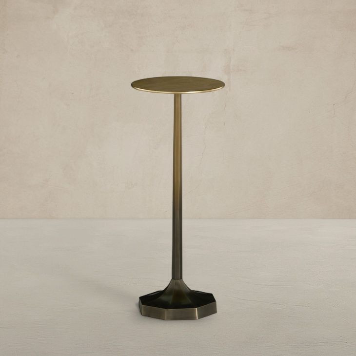 Ombre Faded Bronze Round Drink Table