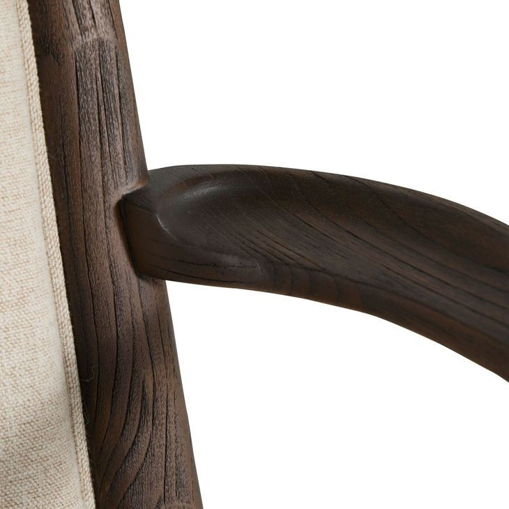Highland Dusk and Sand Performance Fabric Upholstered Dining Arm Chair