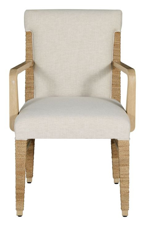 Maris Ivory Performance Fabric Upholstered Dining Arm Chair