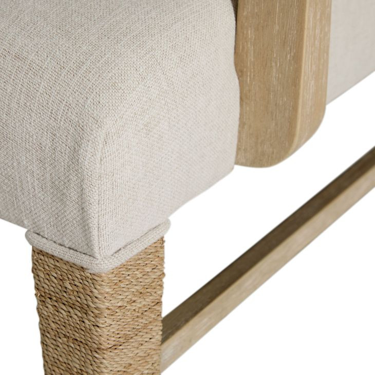 Maris Ivory Performance Fabric Upholstered Dining Arm Chair
