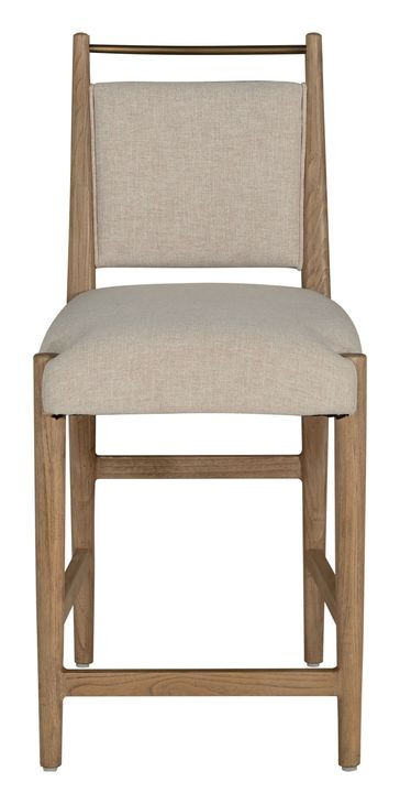 Highland Dawn and Sand Performance Fabric Upholstered Counter Height Stool