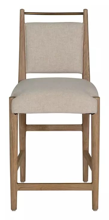 Highland Dawn and Sand Performance Fabric Upholstered Counter Height Stool
