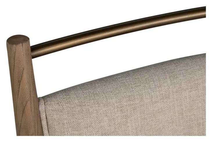 Highland Dawn and Sand Performance Fabric Upholstered Counter Height Stool