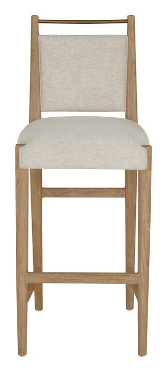 Highland Dawn and Sand Performance Fabric Upholstered Bar Stool