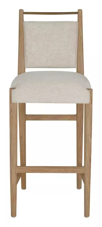 Highland Dawn and Sand Performance Fabric Upholstered Bar Stool