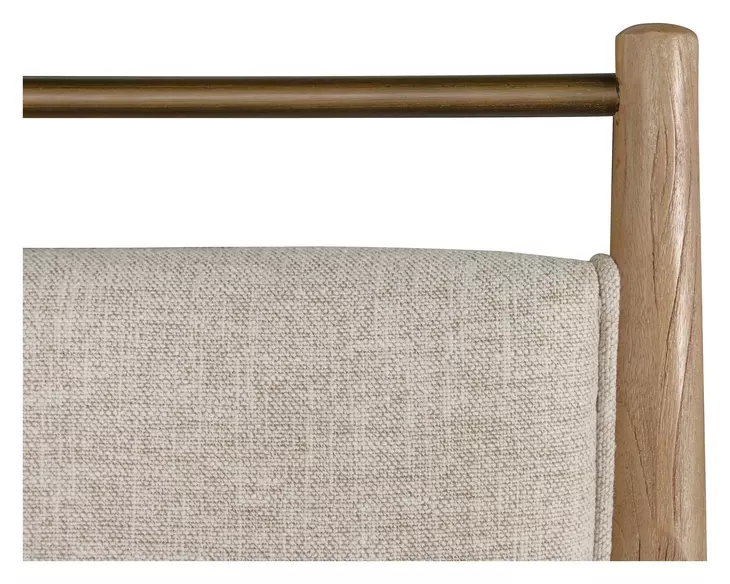Highland Dawn and Sand Performance Fabric Upholstered Bar Stool