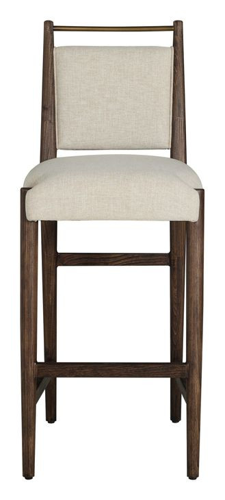 Highland Dusk and Sand Performance Fabric Upholstered Bar Stool