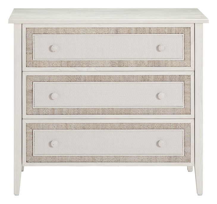 Grand Bermuda Whitewash 3 Drawer Chest