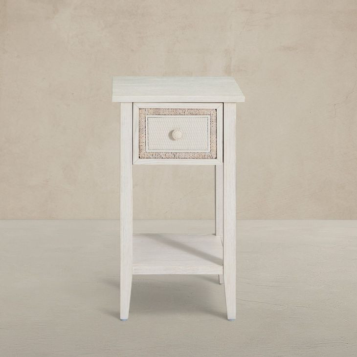 Grand Bermuda Whitewash 1 Drawer Open Nightstand