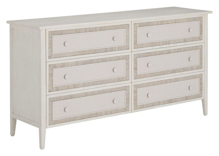 Grand Bermuda Whitewash 6 Drawer Dresser