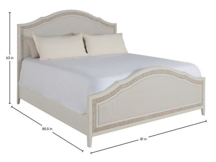Grand Bermuda Whitewash King Classic Panel Bed