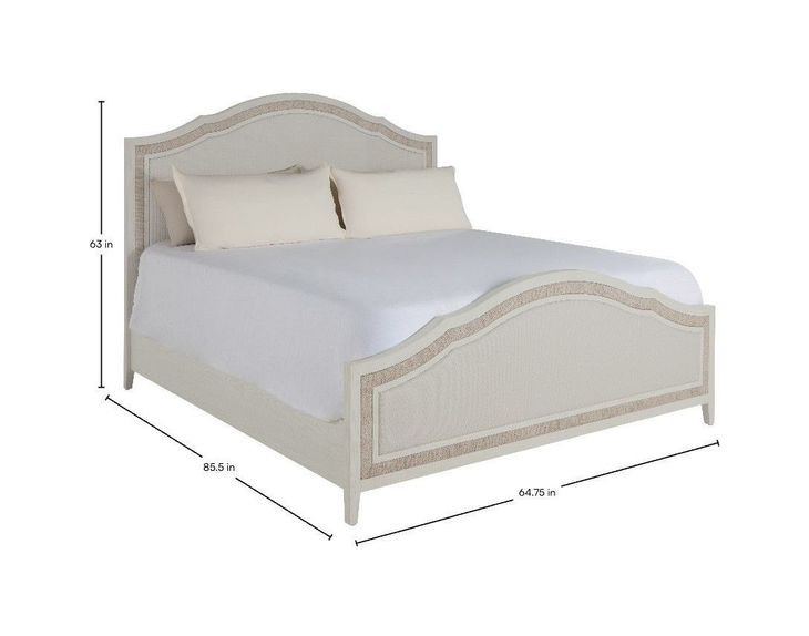 Grand Bermuda Whitewash Queen Classic Panel Bed