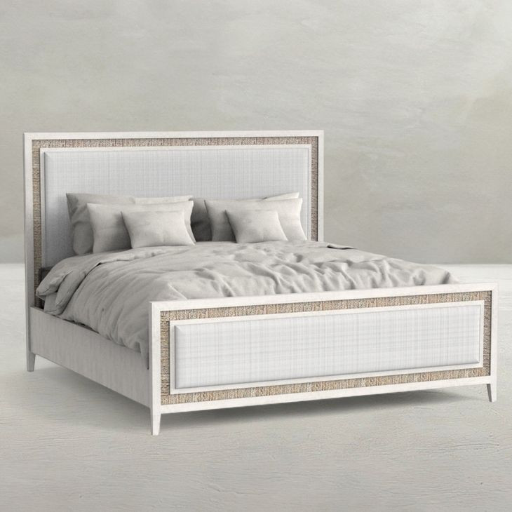 Grand Bermuda Whitewash Queen Panel Bed