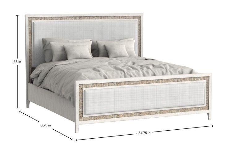 Grand Bermuda Whitewash Queen Panel Bed