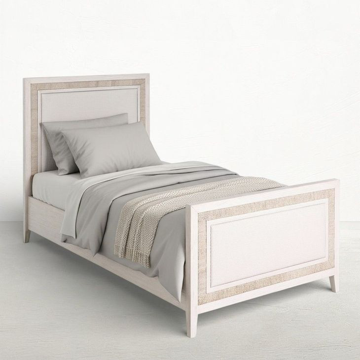 Grand Bermuda Whitewash Twin Panel Bed