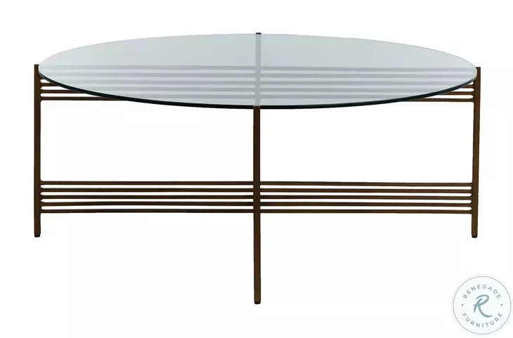 Tanner Hammered Antique Brass Coffee Table