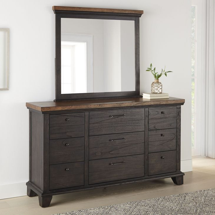 Bear Creek Brown 9 Drawers Dresser