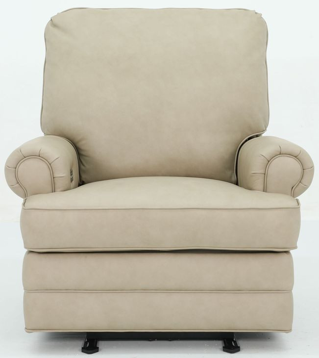 Scottie Cashmere Stone Leather Wall Hugger Power Recliner with USB Port