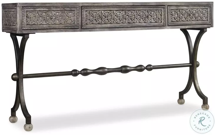 Verona Gray And Black Console Table