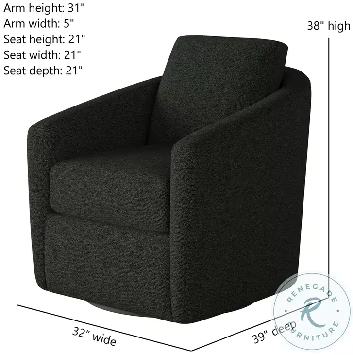 Daisey Glam Squad Slate Swivel Glider