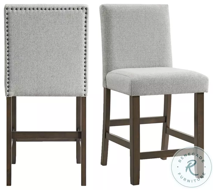 Hester Brown And Grey Counter Height Stool Set Of 2