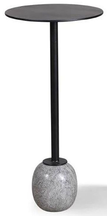 Crossings Serengeti Iron and Marble Accent Table