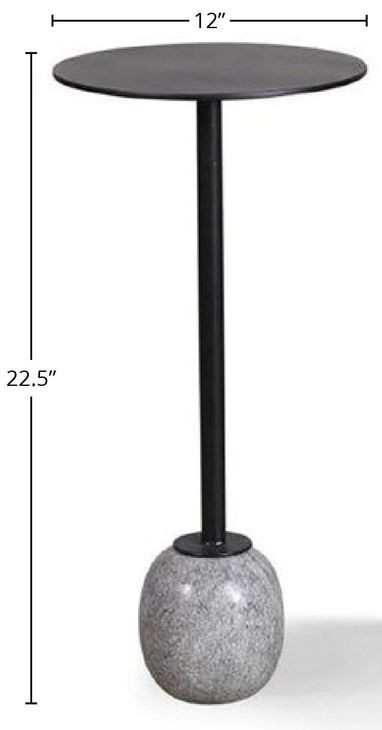 Crossings Serengeti Iron and Marble Accent Table