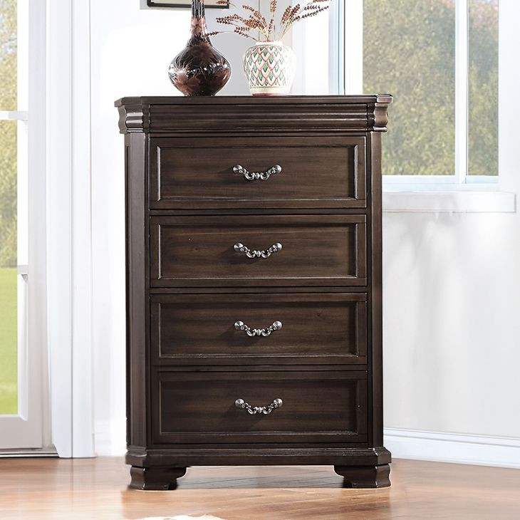 Lyndhurst Walnut 5 Drawer Chest