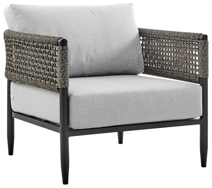 Alegria Light Gray Upholstered Outdoor Club Chair