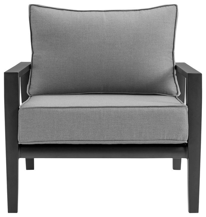 Cayman Dark Gray Upholstered Outdoor Club Chair