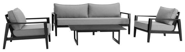 Cayman Dark Gray 80" Outdoor Conversation Set