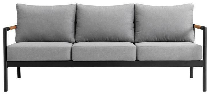 Crown Dark Gray 78" Outdoor Sofa