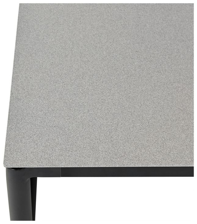 Crown Black and Natural Outdoor Rectangular Glass Top Cocktail Table