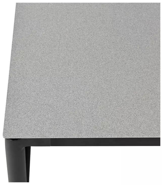 Crown Black and Natural Outdoor Rectangular Glass Top Cocktail Table